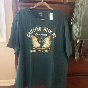 Old Navy Dark Green Soft-Washed T-Shirt